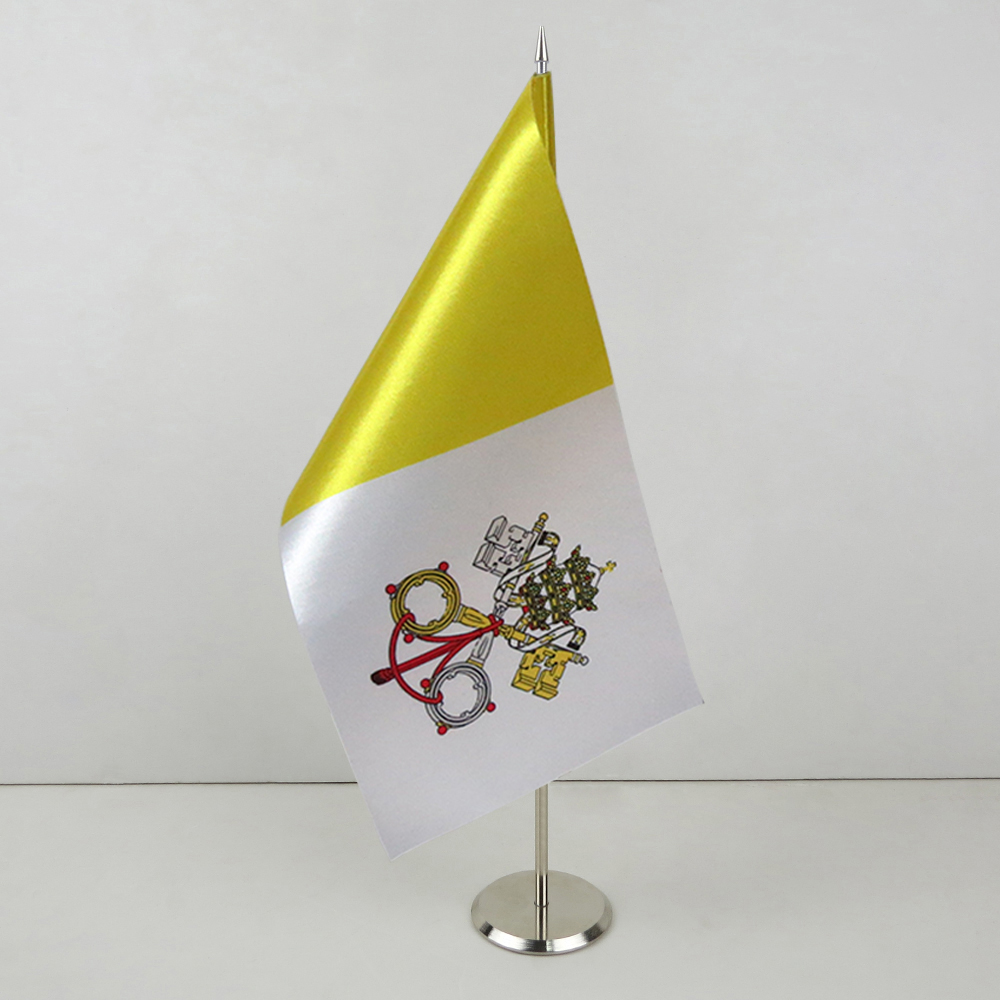Прапорець Ватикану на металевій підставці Прапорець Ватикану на металевій підставці